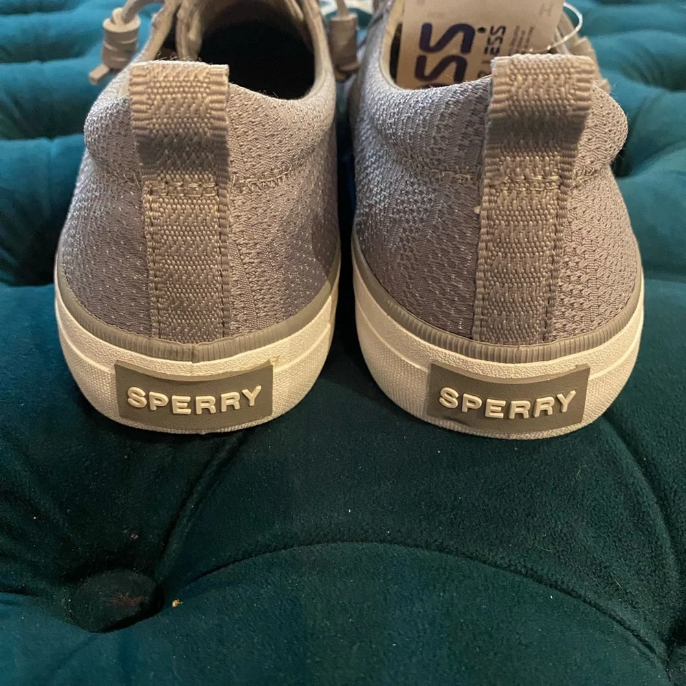 Sperry Women's Casual Knit Sneakers in Light Gray - Picture 2 of 5